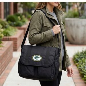 NFL Greenbay Packers Diaper/Crossbody Shoulder Bag Black Football Team Logo 🏈